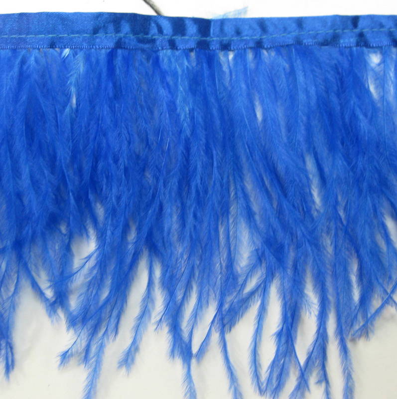 OSTRICH FRINGE BLUE